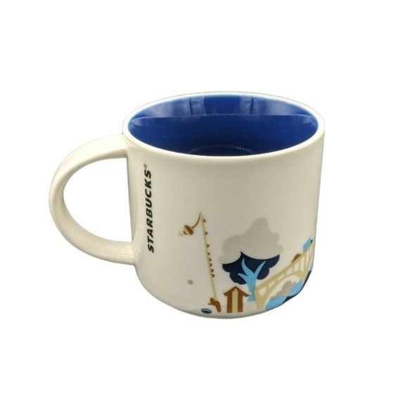 Starbucks 2016 Twin Cities Minnesota You Are Here 14oz Coffee Mug Cup Blue Brown - Picture 2 of 4